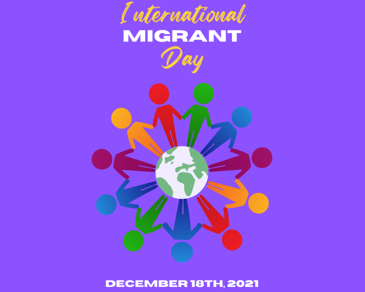 Blue Modern International Migrant Day Instagram Post